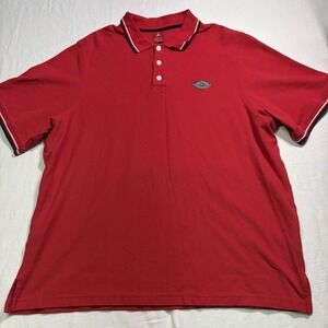 Jordan Jump Man Air Jordan Red Polo Shirt Mens XXL Short Sleeve Cotton Athletic